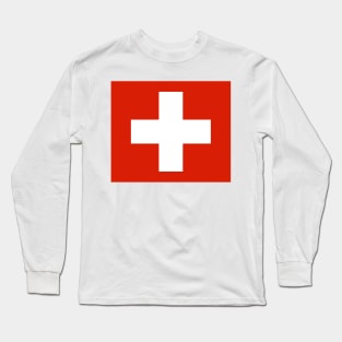 Swiss Flag Long Sleeve T-Shirt